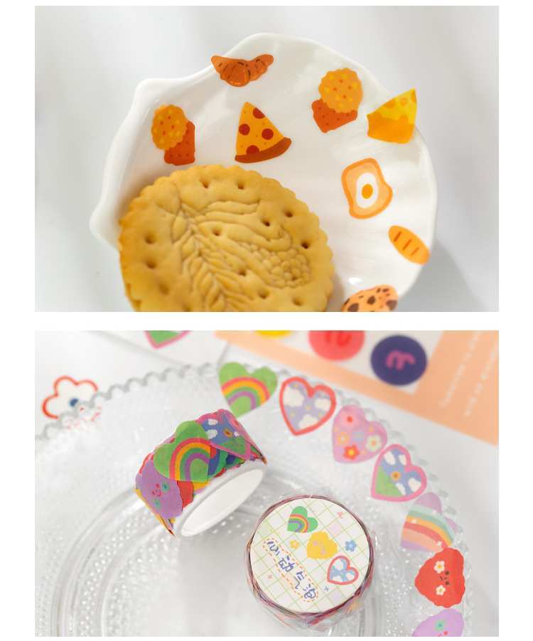 送料無料 一枚ずつはがせる マスキングテープ 数字 可愛い チェリー お