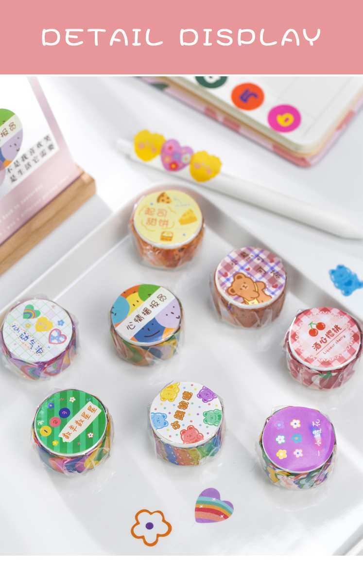 送料無料 一枚ずつはがせる マスキングテープ 数字 可愛い チェリー お