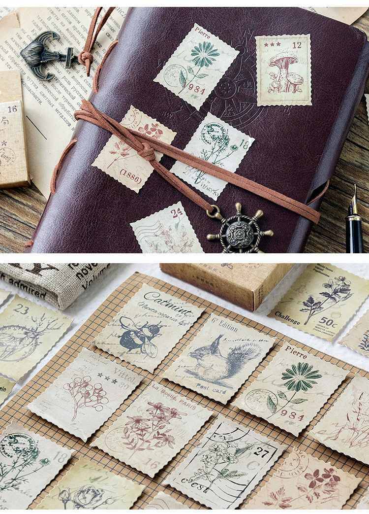 森の郵便局　切手風シール