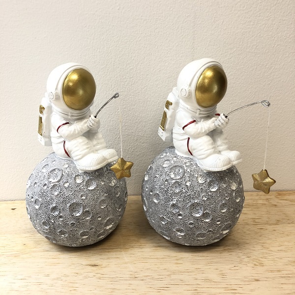 星を釣る人 置物 インテリア 宇宙飛行士 宇宙 diy 星々 プレゼント