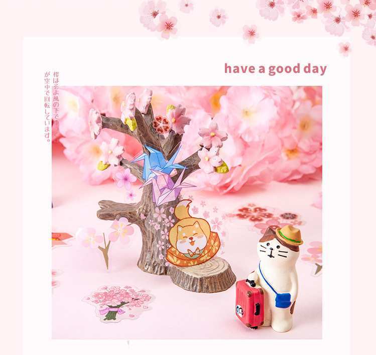 送料無料 さくら ガール ステッカー フレークシール 女の子 チェリー