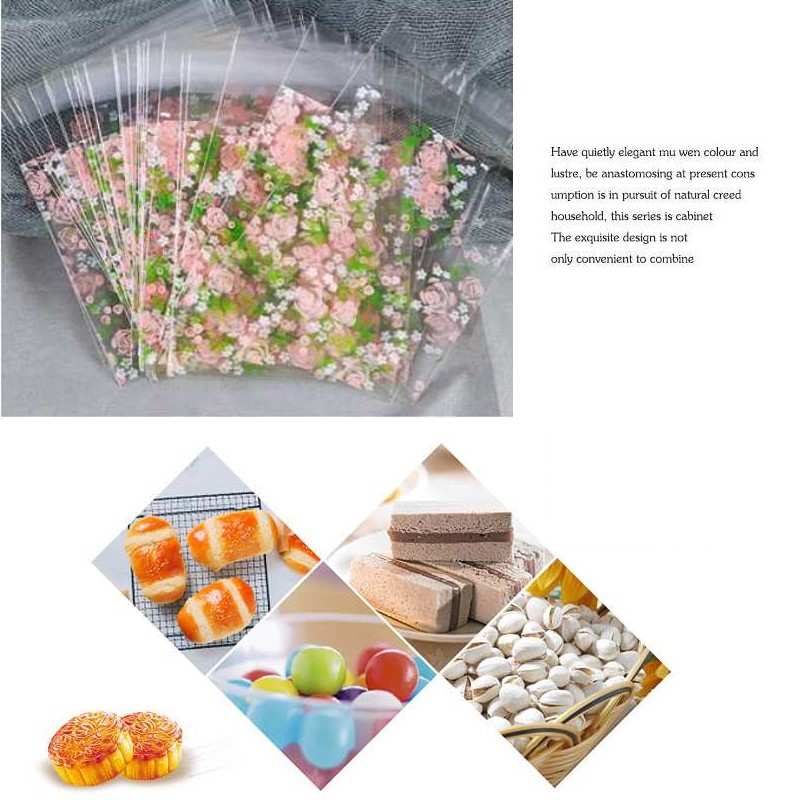 送料無料 フラワー ラッピング袋 中サイズ 50枚 ラッピンググッズ