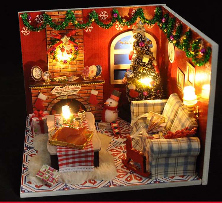 クリスマスハウス・レッドひらぎ｜ドールハウス ハンドメイド