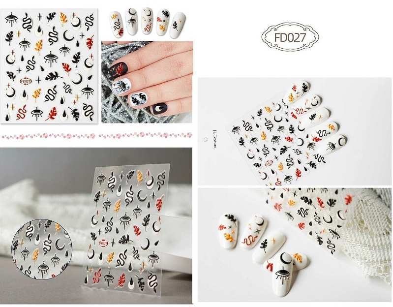 送料無料 ネイルシール ホワイト カラフルニコちゃん 面白 ネイル