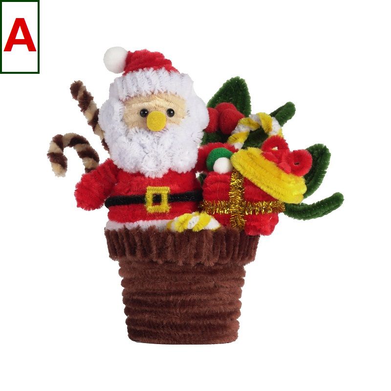 木製 サンタクロース 雪だるま クリスマス6点セット ハンドメイド 手作り モールクラフト モールクリスマス サンタ クリスマスツリー