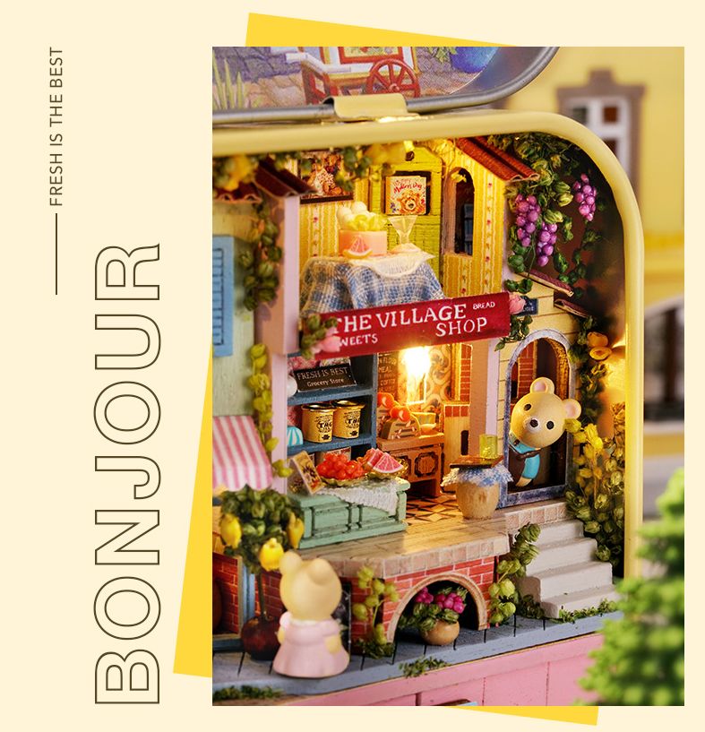 ドールハウス キット ラッキーマーケット 市場 手作り ミニチュア