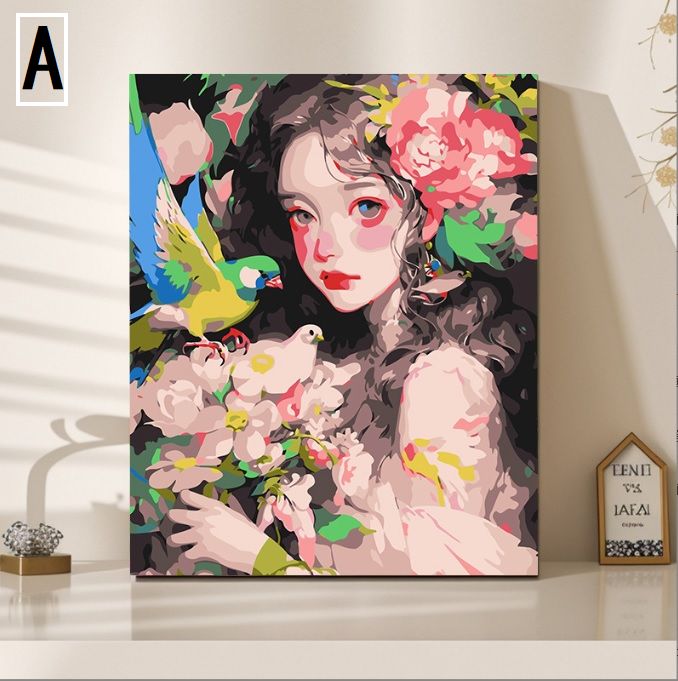 大人の塗り絵 ぬりえ 大サイズ アクリル絵の具 カラーリングブック 花