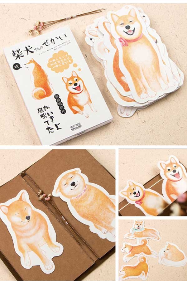 柴犬のダイカットポストカード