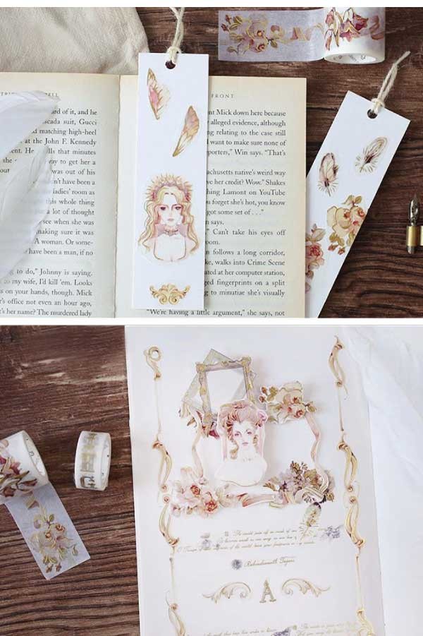 装飾マステ 水晶 No.3 送料無料 箔押し マスキングテープ マステ 40mm 金箔 シール 雑貨 文具