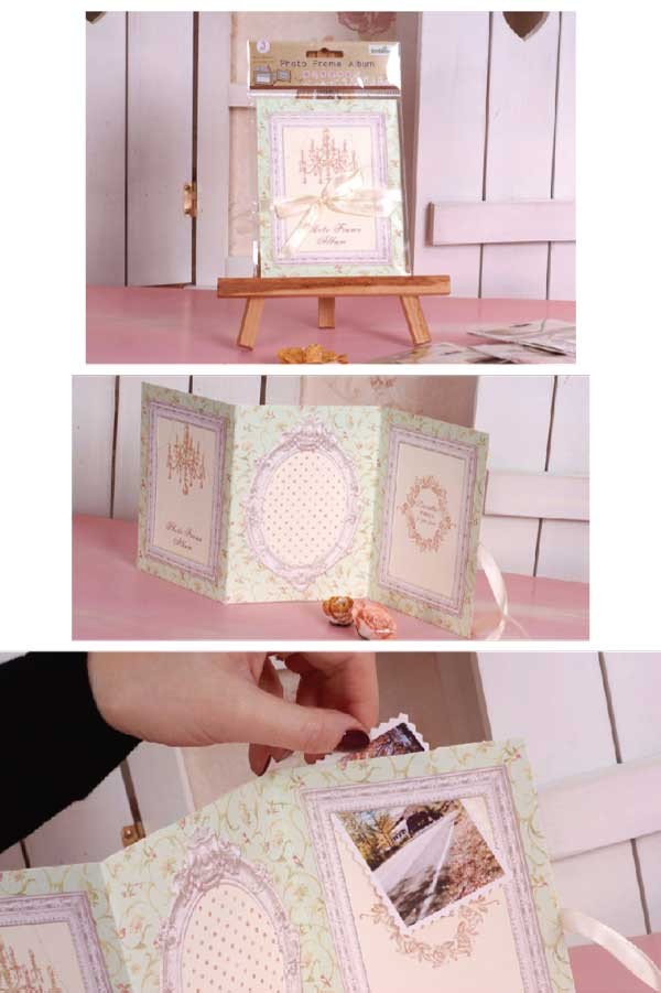 送料無料 紙製 アルバム ミニアルバム 写真立て ポストカード 花柄