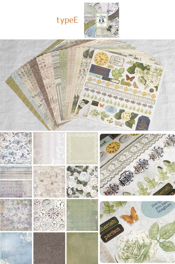 デコレーション ペーパー ブック C ラッピング デコ カラフル