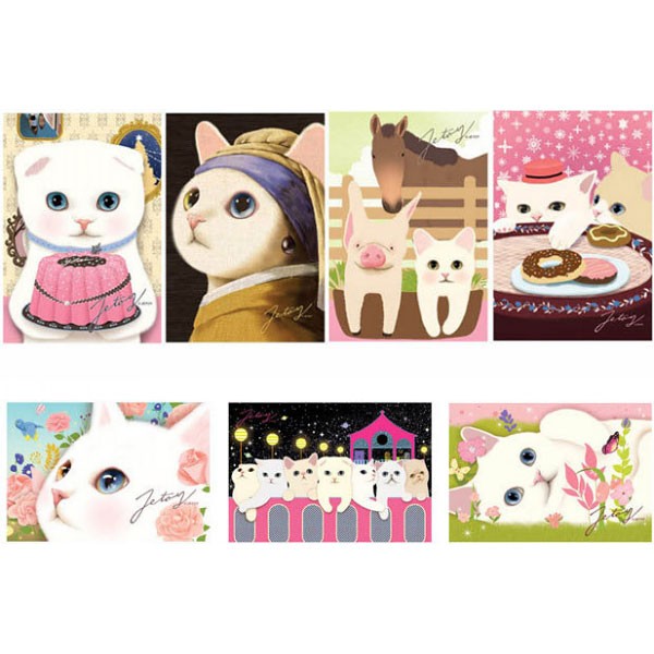 猫 ポストカード セット メッセージ 絵 イラスト Choo Choo Cat エレガント フラワー はがき 花 ファンシーアクセのhumming F 通販 Yahoo ショッピング