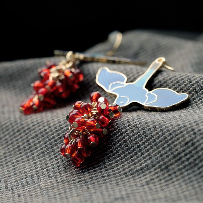 送料無料 3点以上50％オフ 幸せの青い鳥 ブルーバード フックピアス 鳥