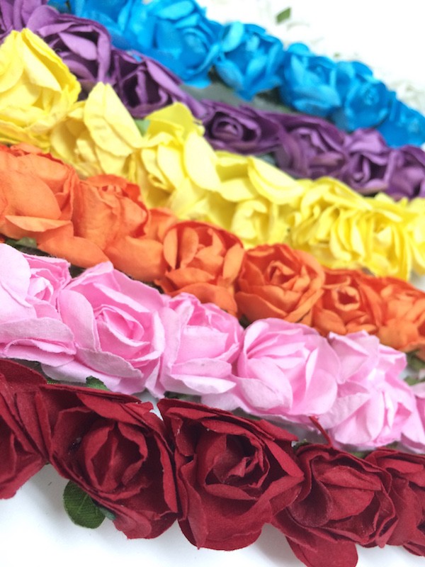 送料無料 造花 ブレスレット カラフル 花冠 オシャレ 結婚式 誕生日