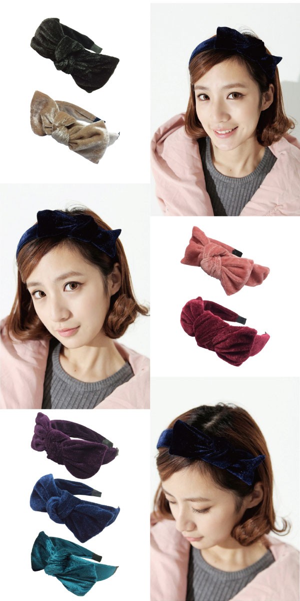 送料無料 カチューシャ ベルベット風 ワイヤーカチューシャ ヘア