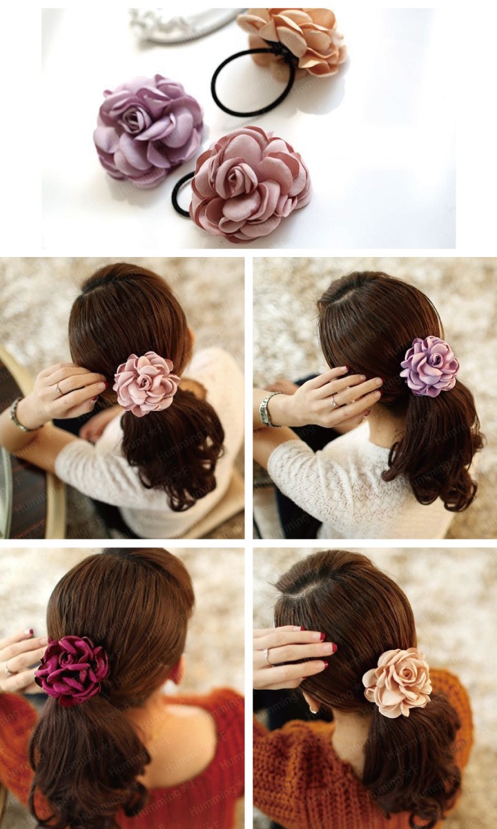 一輪花ヘアゴム