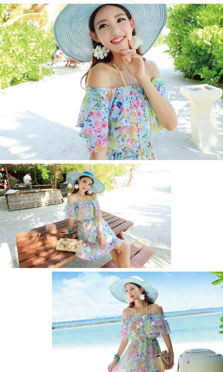 夏フェスの必須アイテム!造花小花付きフープピアス