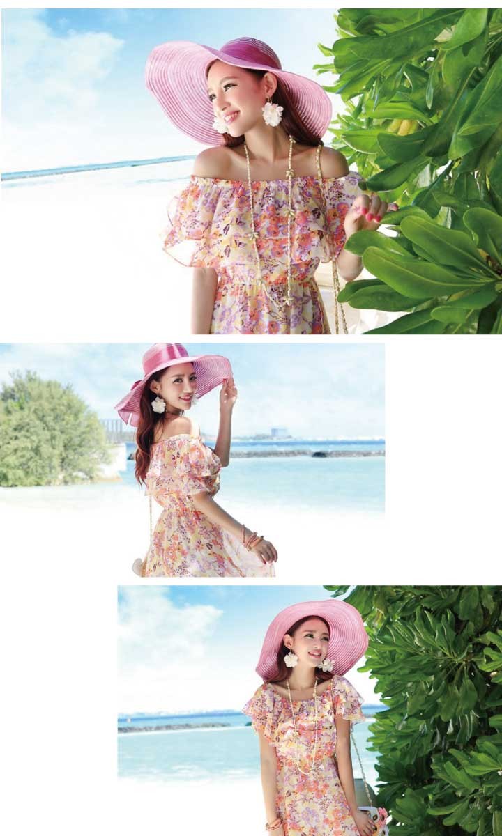 夏フェスの必須アイテム!造花小花付きフープピアス
