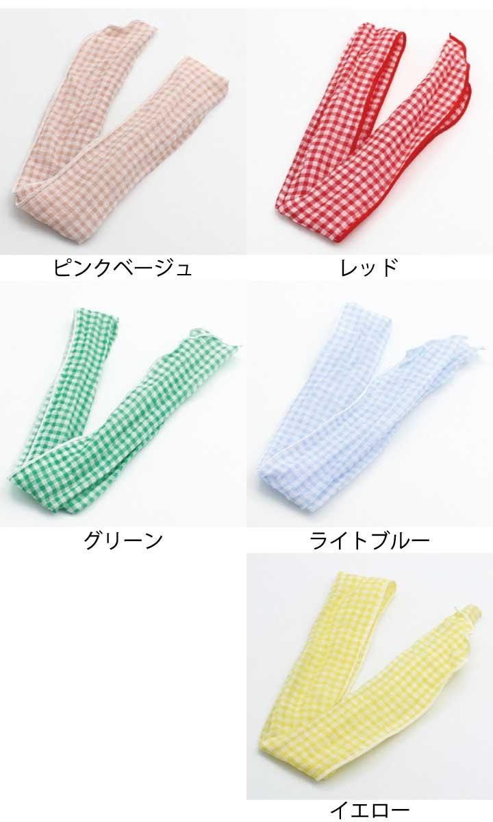 ギンガムチェックが可愛い♪シフォンワイヤーうさ耳カチューシャ 