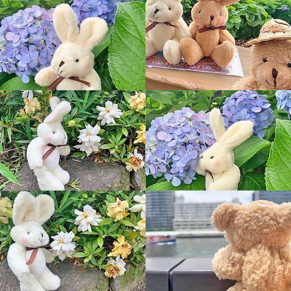 ぬいぐるみ 人形 キーホルダー キーチェーン ふわもこ くま うさぎ