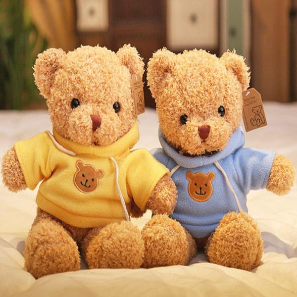ベージュのクマのぬいぐるみ 約30cm Amazon.co.jp: ぬいぐるみ くま クマ ふわふわ パーカー