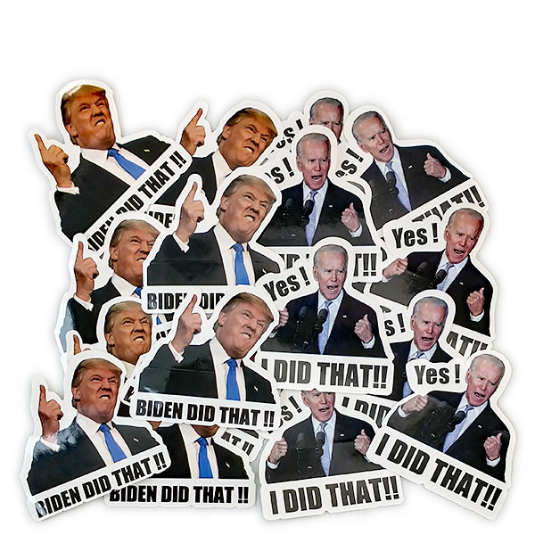 トランプ バイデン ステッカー