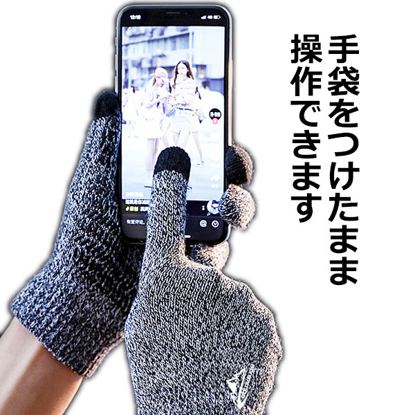 手袋 スマホ対応 ニット