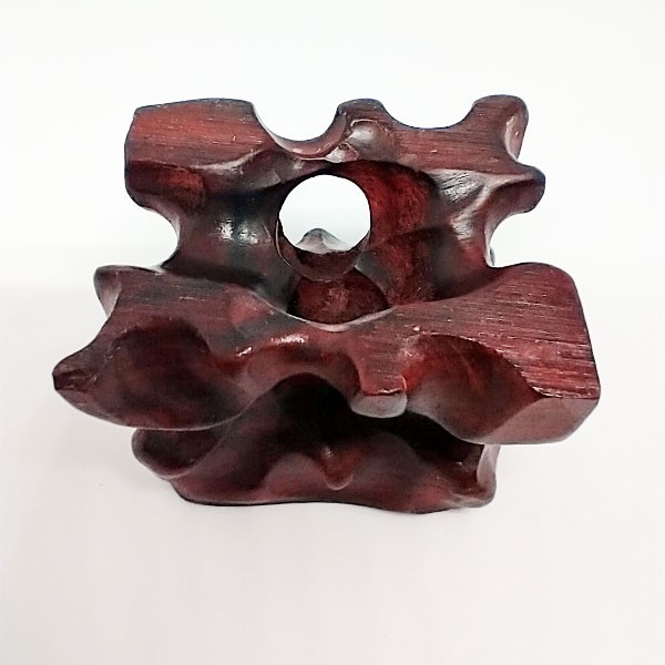 飾り台 紫檀調 小型 根木台 和風 インテリア マホガニー 小物 台 置物