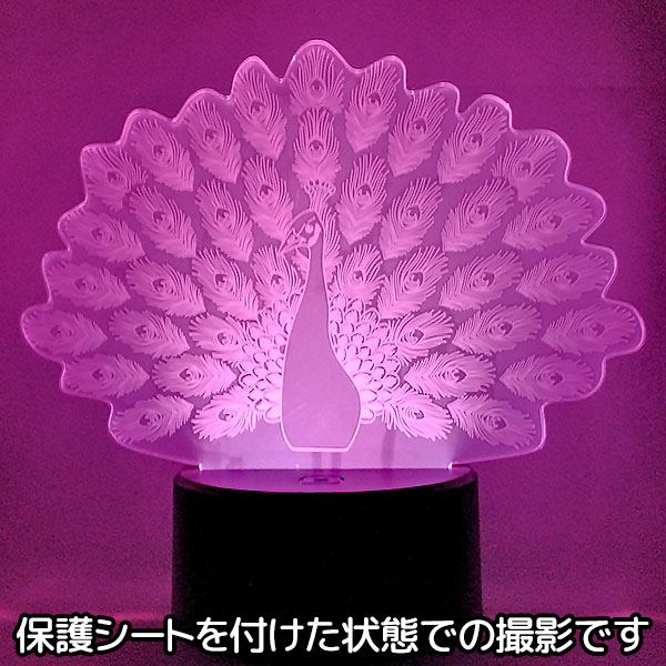 LED アクリル スタンド ライト 孔雀