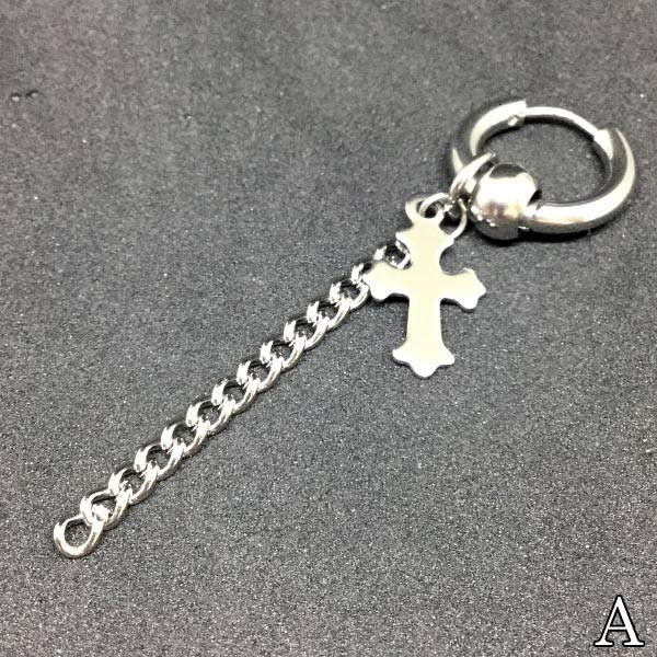 ピアス クロス チェーン アクセサリー