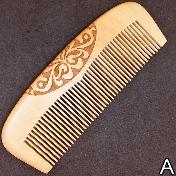くし 木彫り 桃木 解櫛 美容 コーム アジアン 小物 雑貨 su21080