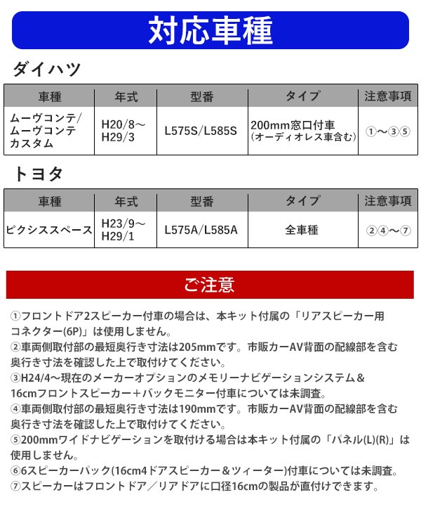 カーオーディオ 取付キット ダイハツ ムーヴ コンテ NKK-D57D 日東工業 トヨタ ピクシススペース カーAV取付キット NITTO  :000000100125:HURRYUPハリーアップ - 通販 - Yahoo!ショッピング