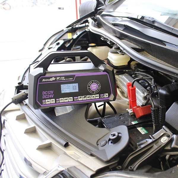 メルテック バッテリー充電器 12v 24v パルス充電器 カーバッテリー