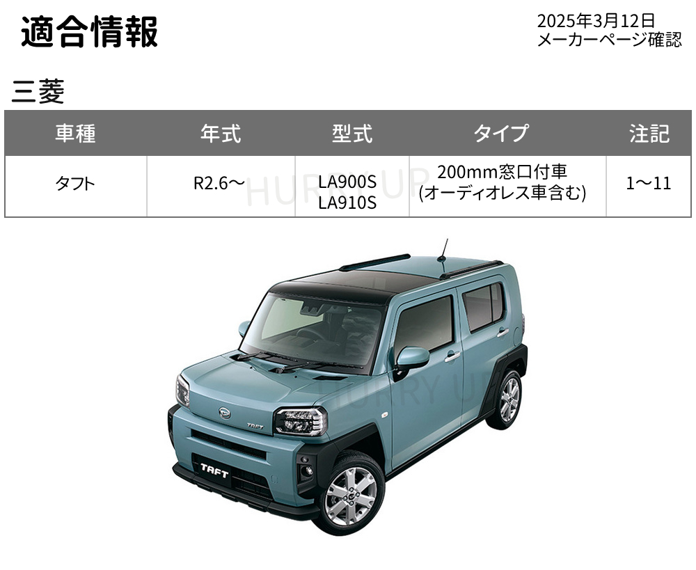 NITTO カーナビ 取付 キット tbx-d003 タフト 8インチ 200mm窓口付車