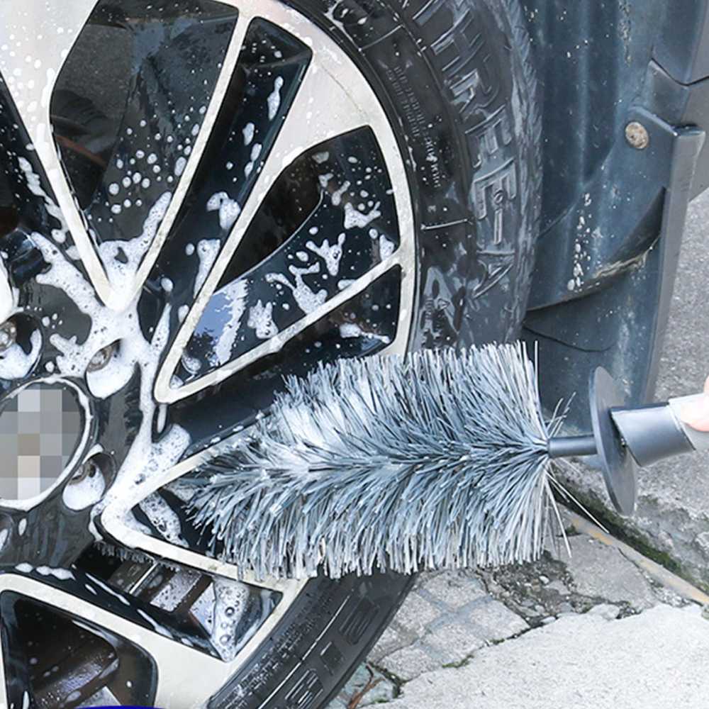 JIC ホイールブラシ 洗車 タイヤブラシ 洗車ブラシ 曲がる ブラシ