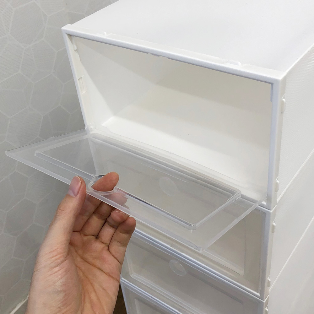 シューズボックス 収納ボックス フタ付き 前開き 12個 セット シューズボックス 収納ボックス フタ付き 前開き 12個 セット