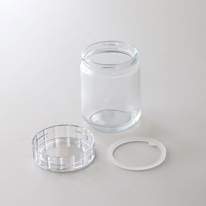 ガラスキャニスター 約3.7リットル用　3個セット セラーメイト 保存容器 チャーミークリアー タフ TL3（420ml） ガラス