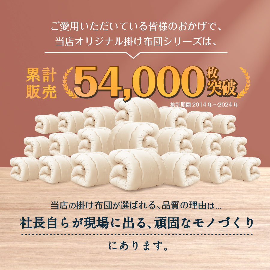 日本製 職人の綿わた 掛け布団 シングル ロング国産 綿わた布団 綿混