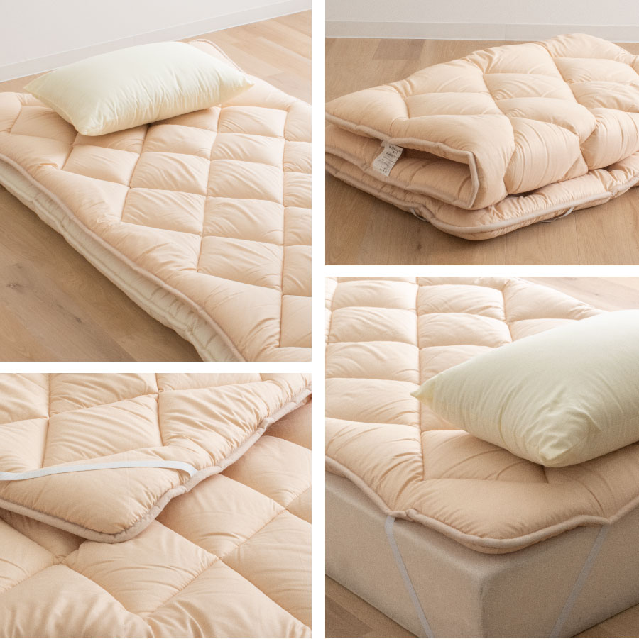 ふわふわの寝心地に／ 日本製 超ボリューム 敷きパッド 洗える