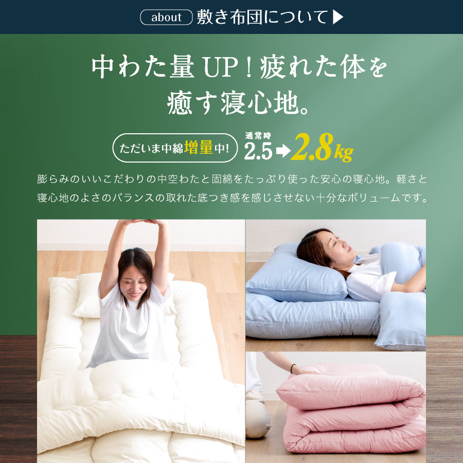 送料無料!!(固綿入)日本製布団６点セット(３点カバー付) |  | 12
