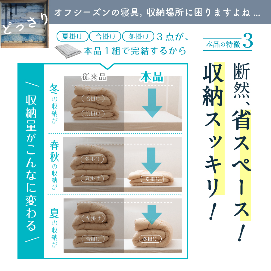 日本製 掛け布団 洗える 二枚合わせ シングル 春 夏 秋 冬 全季節 年中