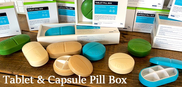 Capsule Pill Box カプセルピルボックス 全4色 ピルケース 薬入れ 
