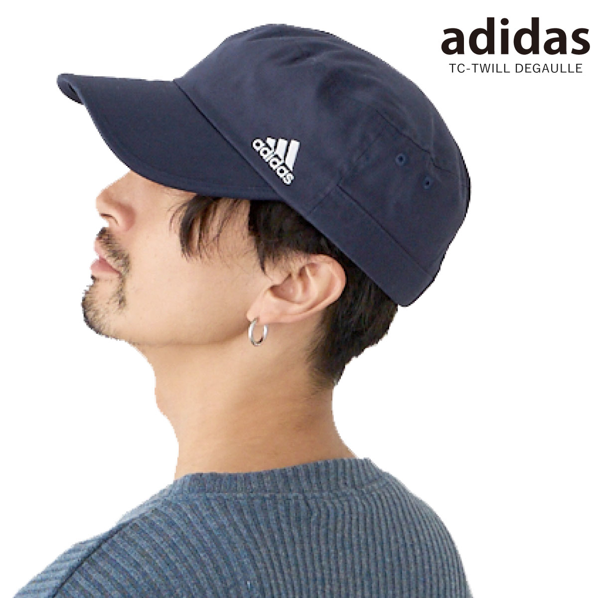 adidas ワークキャップ 帽子 夏 メンズ 洗える 57cm-60cm 無地 adi-100