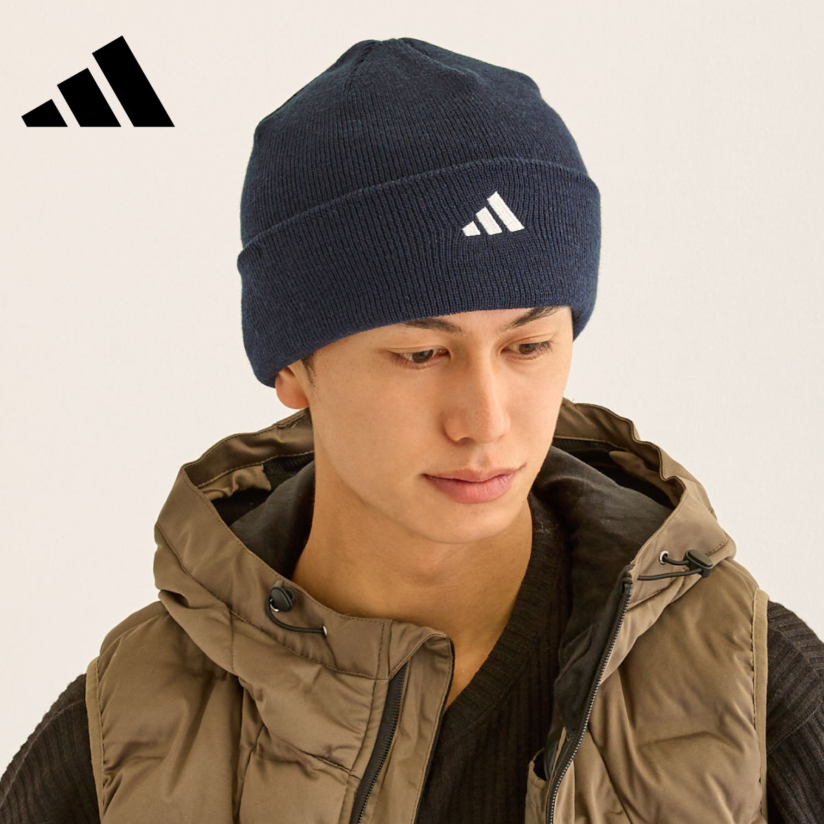 adidas（アディダス） ニット帽 メンズ ブランド 帽子 秋冬 洗える
