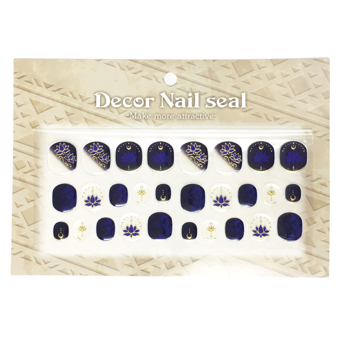 ネイルシール 小さめ エスニック柄 春夏 ジェル風ネイル 簡単 日本製