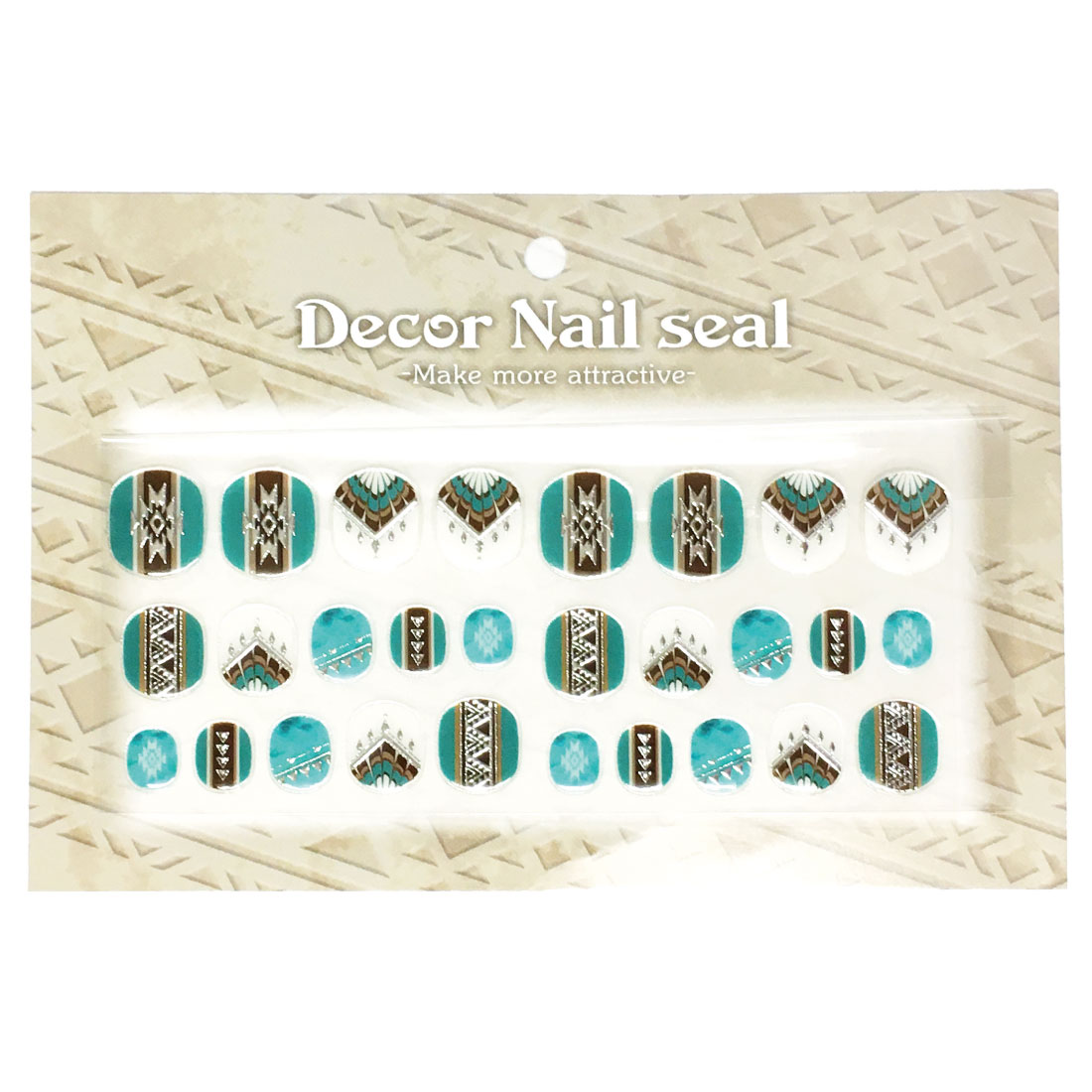 ネイルシール 小さめ エスニック柄 春夏 ジェル風ネイル 簡単 日本製