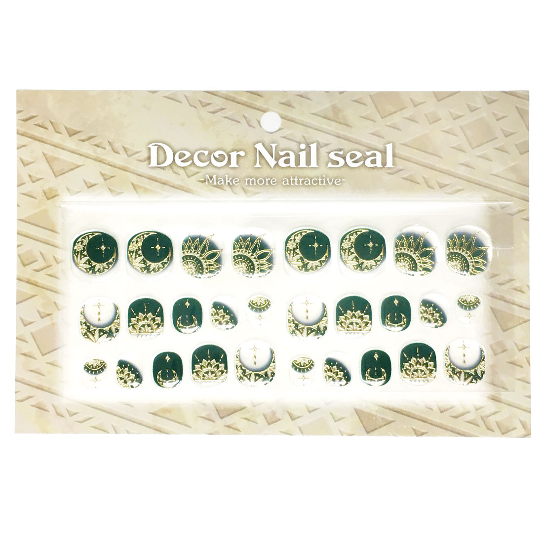 ネイルシール 小さめ エスニック柄 春夏 ジェル風ネイル 簡単 日本製