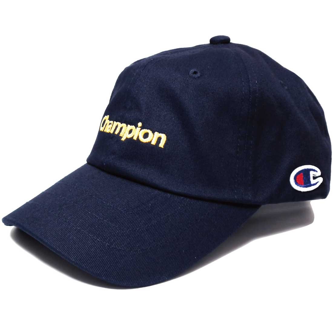Champion 帽子 刺繍 ロゴキャップ メンズ 浅め ローキャップ