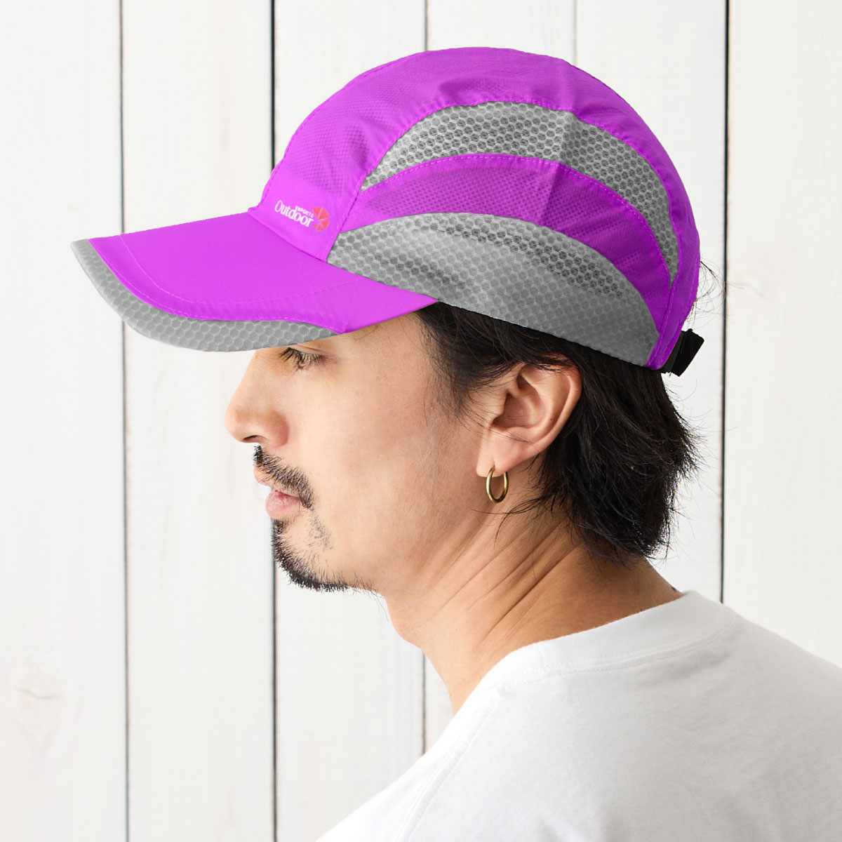 軽量 スポーツ キャップ 涼しい つば長 サイドメッシュ 浅め 56cm-59cm