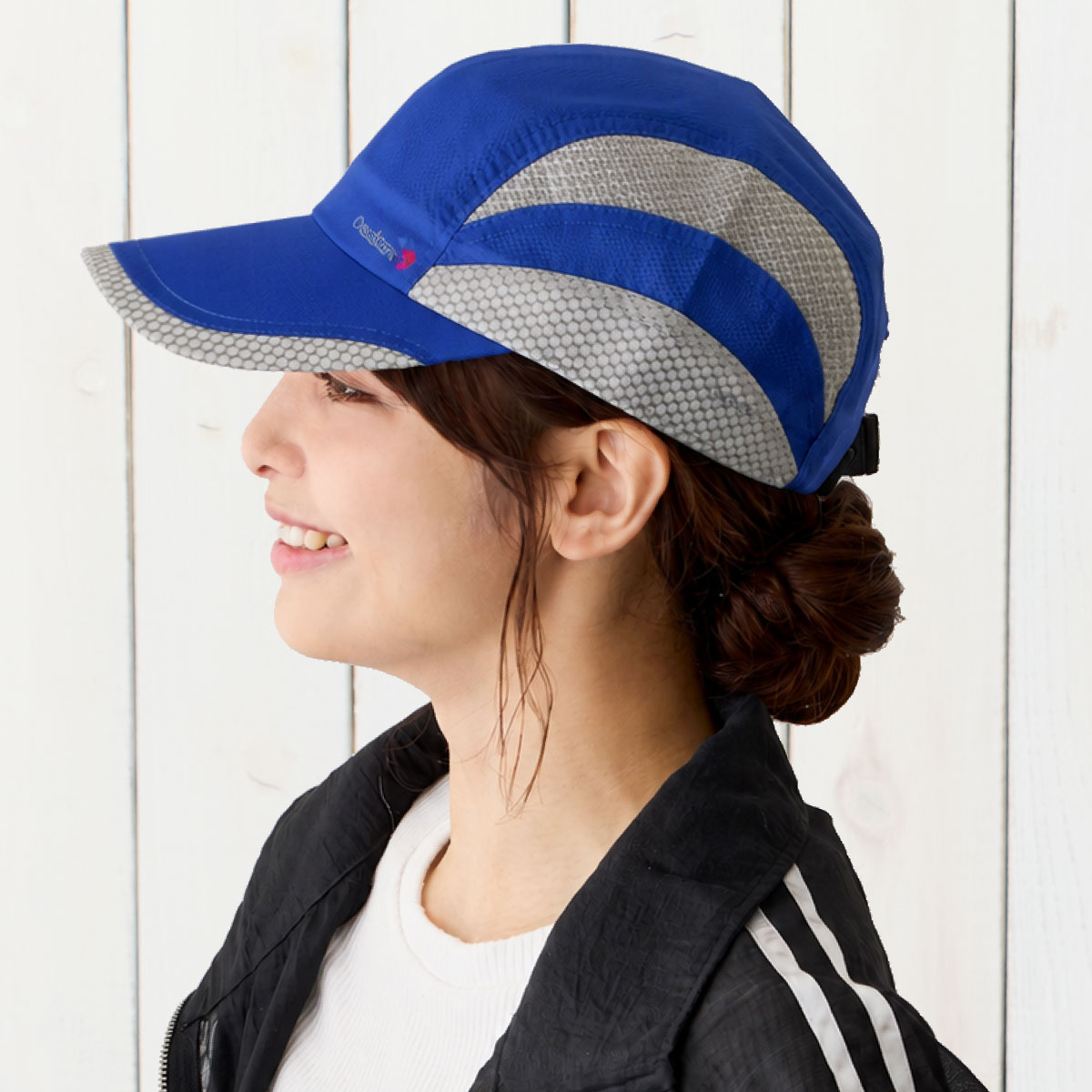 軽量 キャップ つば長 涼しい サイドメッシュ 夏 レディース 帽子